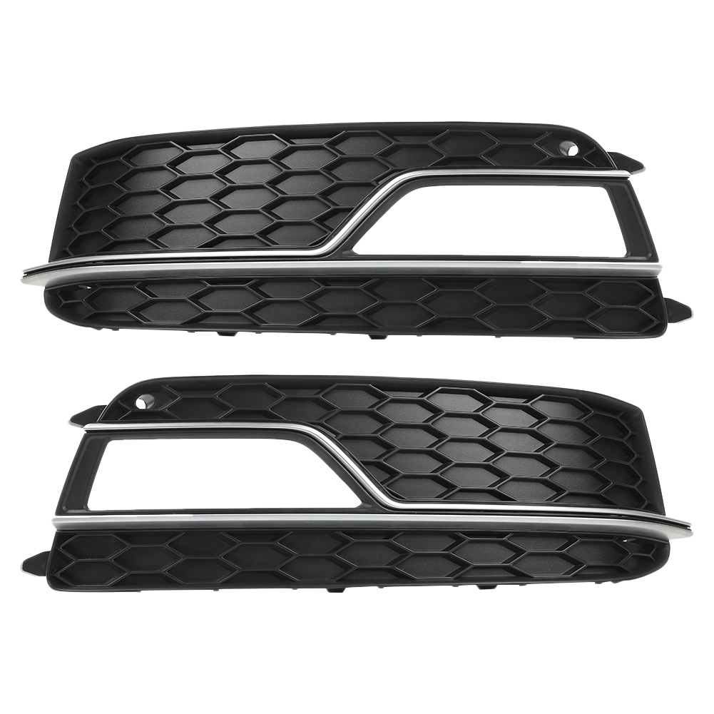 

For Audi A5 2013-2015 S-Line Bumper Replacement Fog Light Grill Grille, Pair, 501 Original