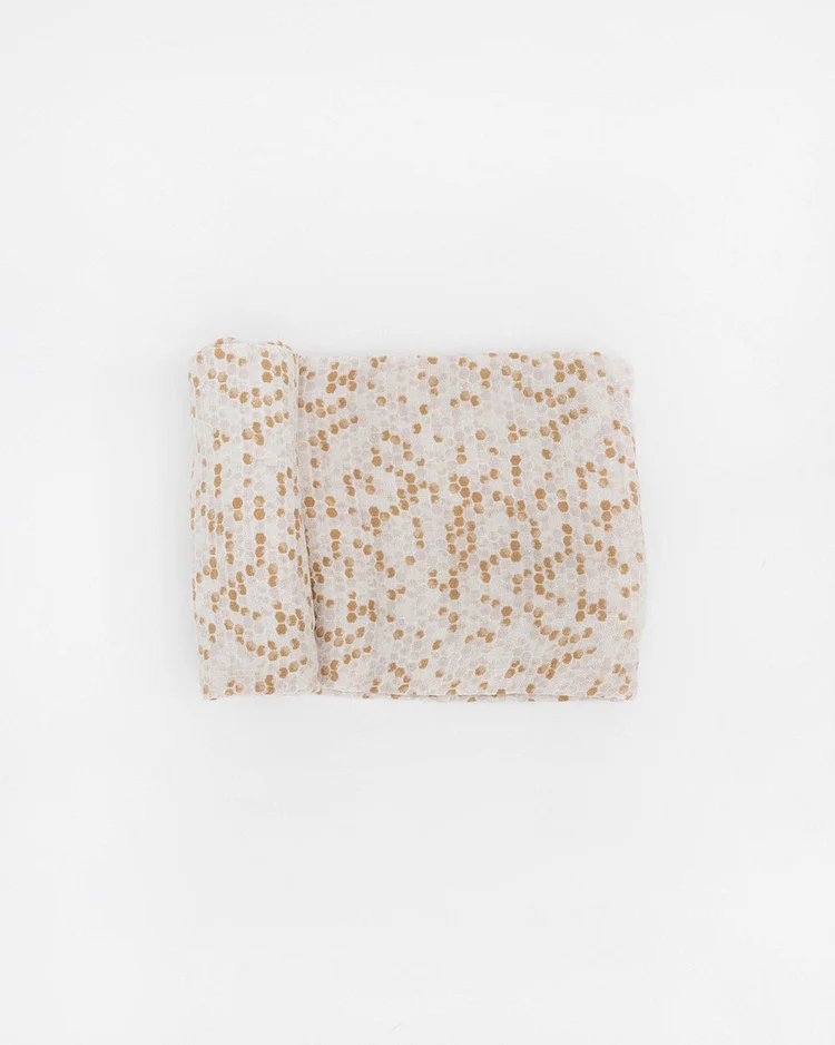 Cotton Muslin Swaddle Blanket - Honeycomb