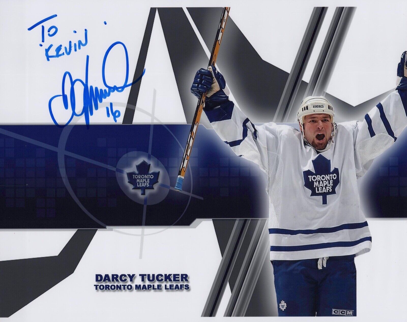 DARCY TUCKER Autographed TORONTO MAPLE LEAFS