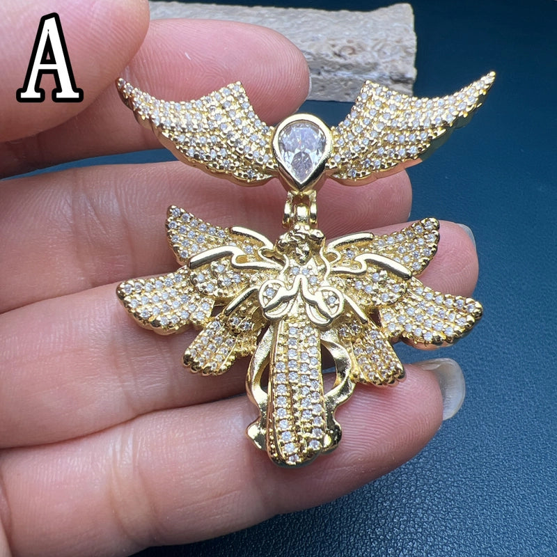 1 Piece Copper Angel Wings Pendant