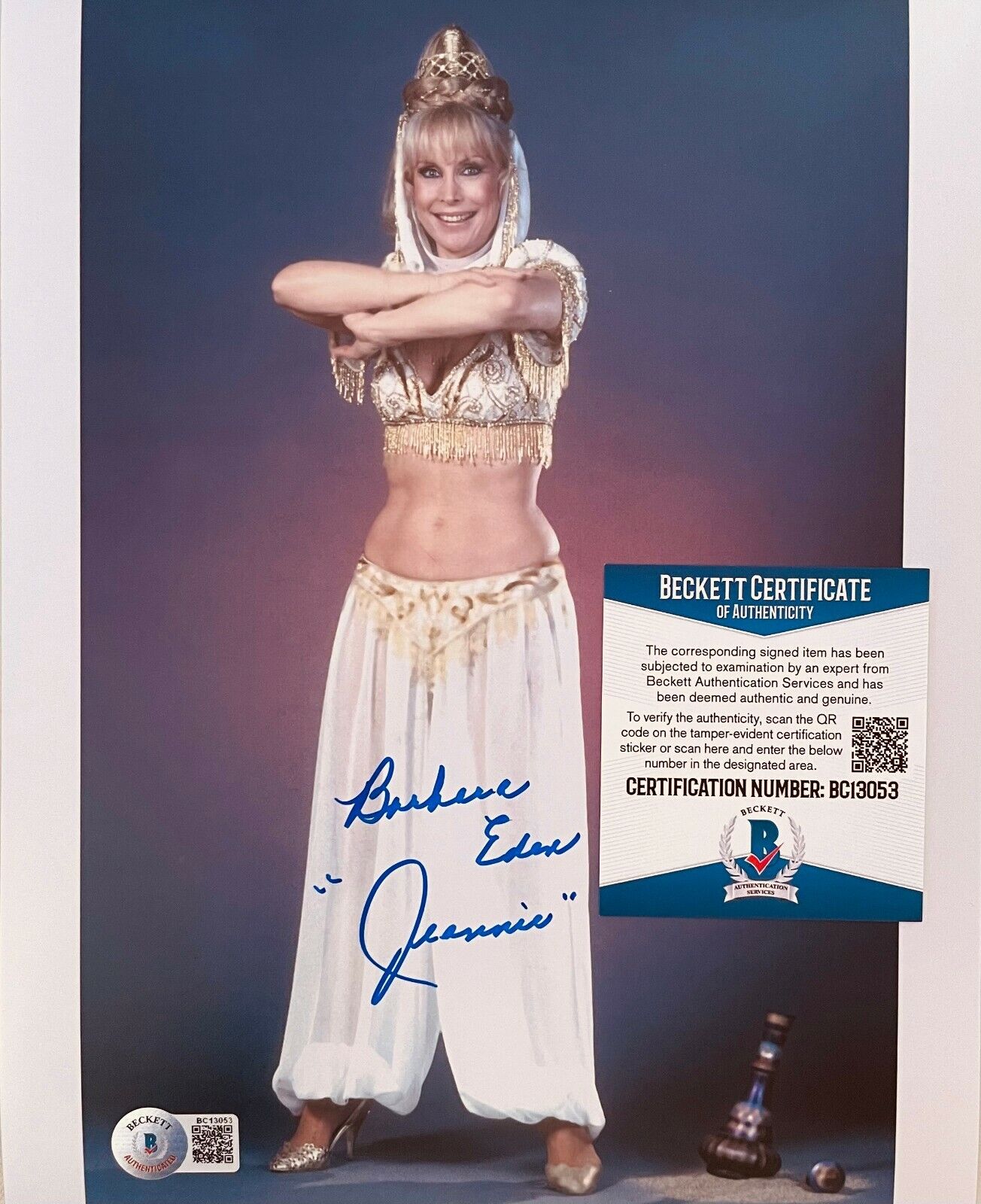 Barbara Eden I Dream of Jeannie Original Autographed 8x10 Photo Poster painting w/Beckett COA 27