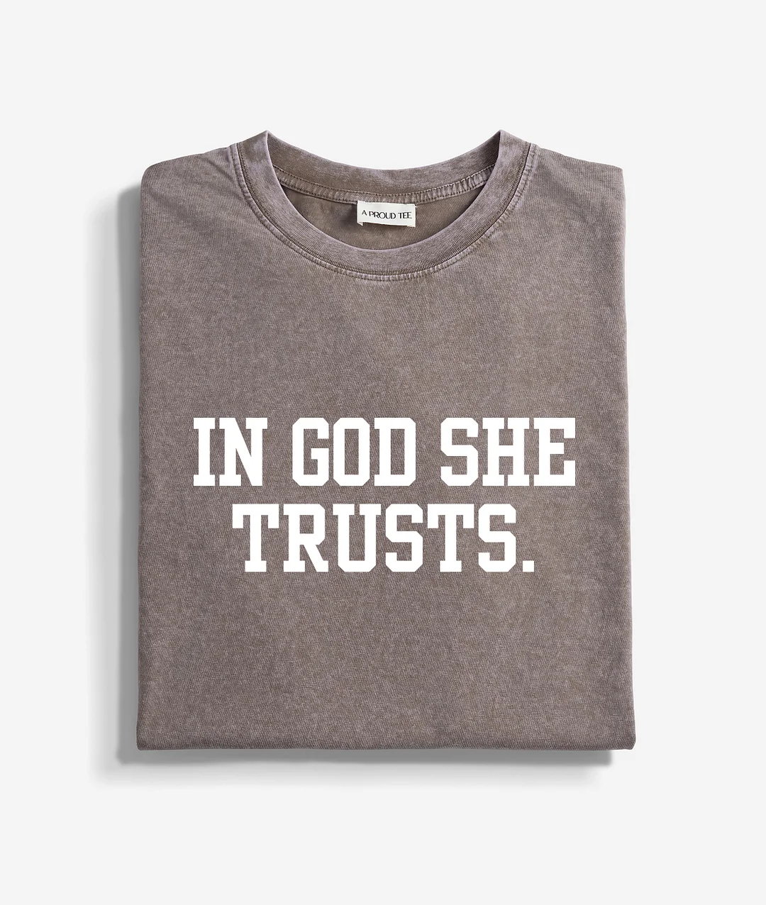 In God She Trusts Acid Wash T-shirt