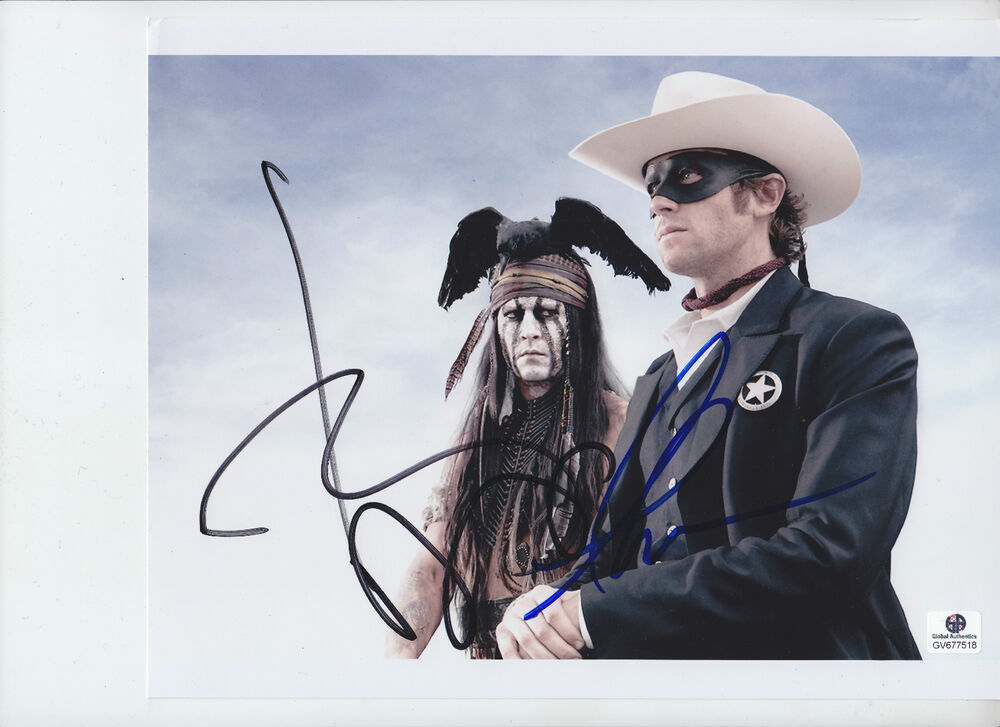 Johnny Depp - LONE RANGER - signed 8x10 GAI