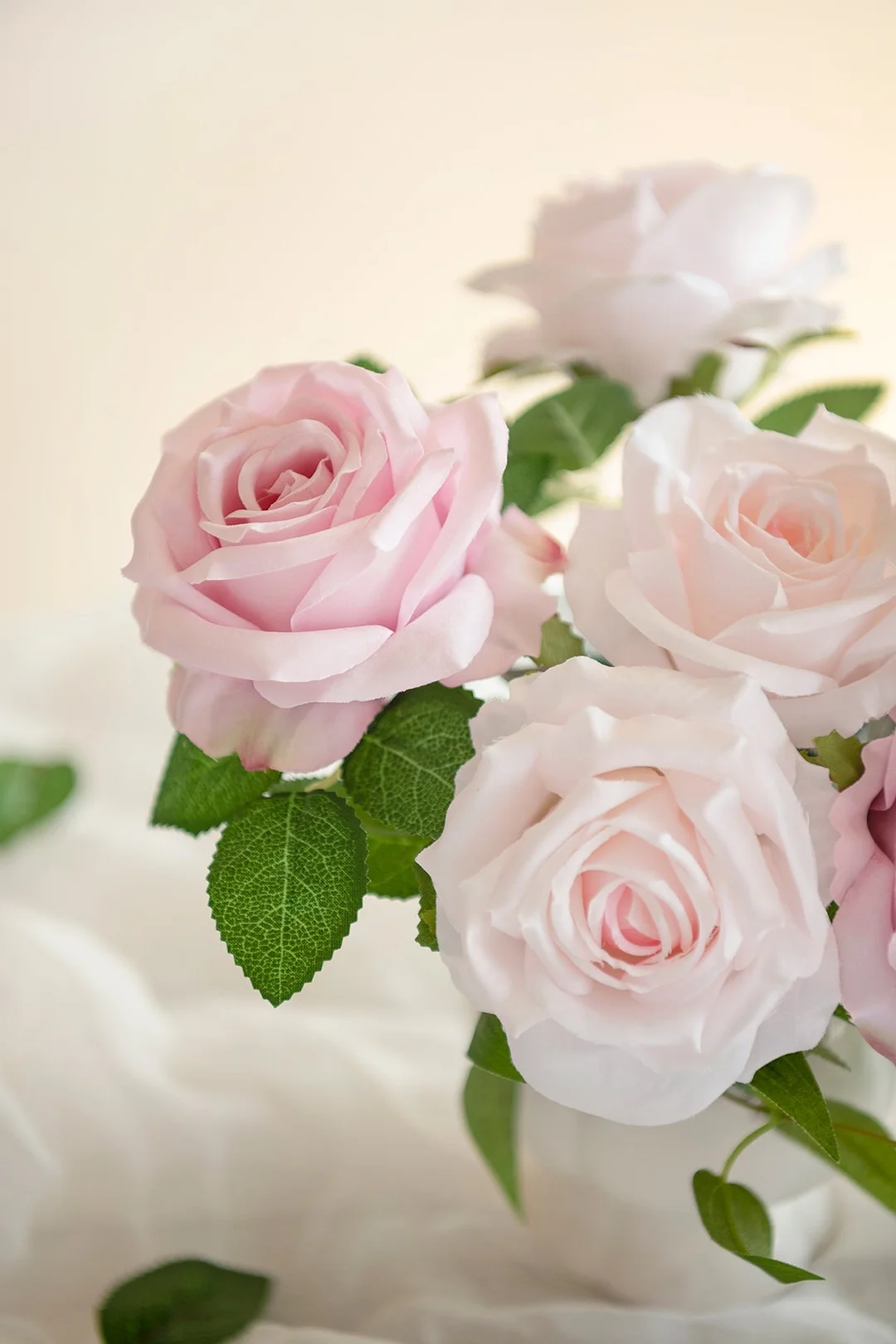 3.5" Silk Vendela Rose with Stem - 8 Styles