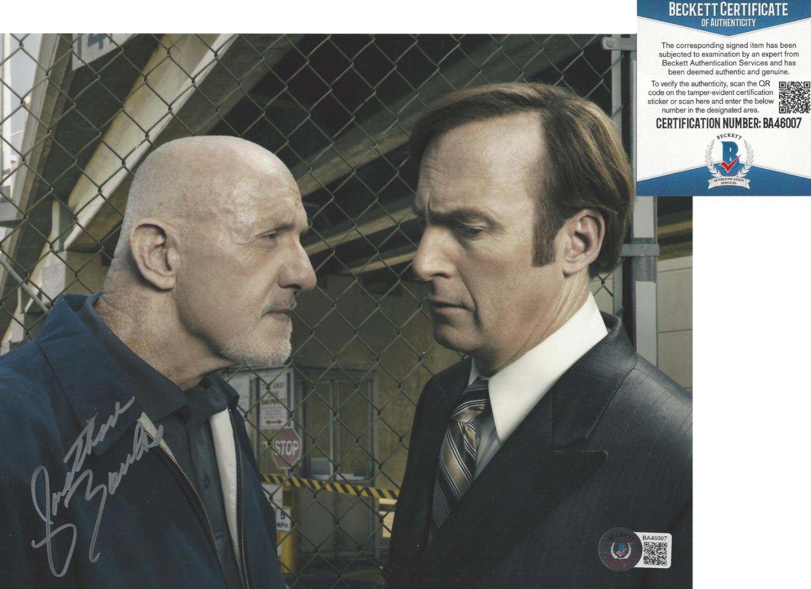 JONATHAN BANKS SIGNED BREAKING BAD 8x10 Photo Poster painting T BETTER CALL SAUL BECKETT BAS COA