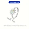 925 Sterling Silver Ring Plated Trendy Sun Design