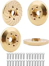 AMK 4pcs RC Brass Wheel Weights, Brass Wheel Hex Hub Adapter for 1.9in / 2.2in Beadlock Wheel Rim 1/10 RC Crawler Car Axial SCX10 Capra TRX4 TRX6 (4pcs 15mm Brass Weights)