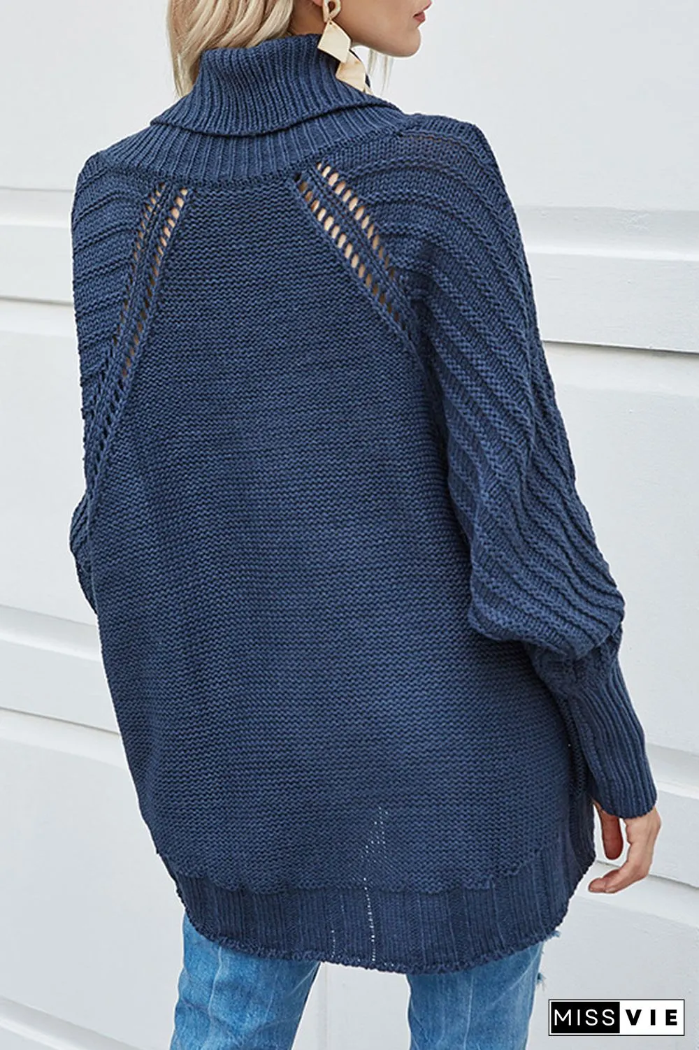 Bat Sleeve Turtleneck Sweater