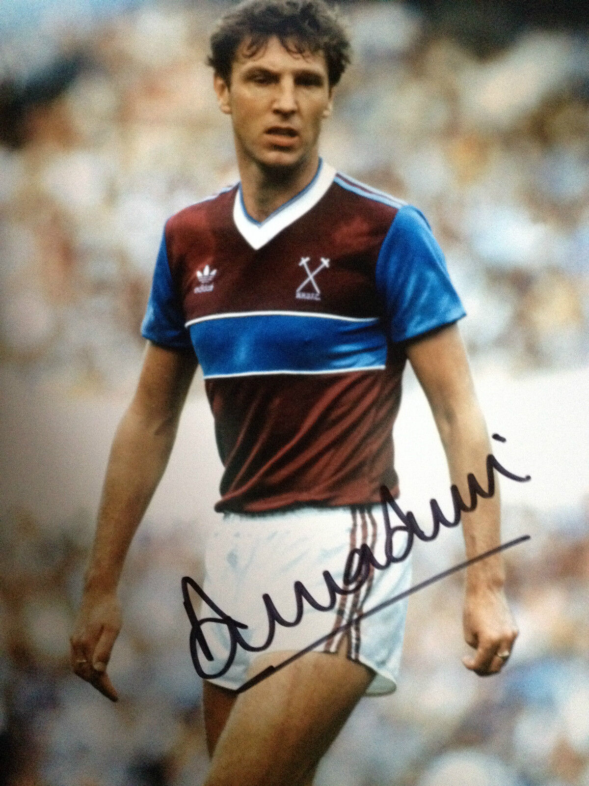 ALVIN MARTIN - WEST HAM LEGEND - STUNNING SIGNED COLOUR Photo Poster paintingGRAPH