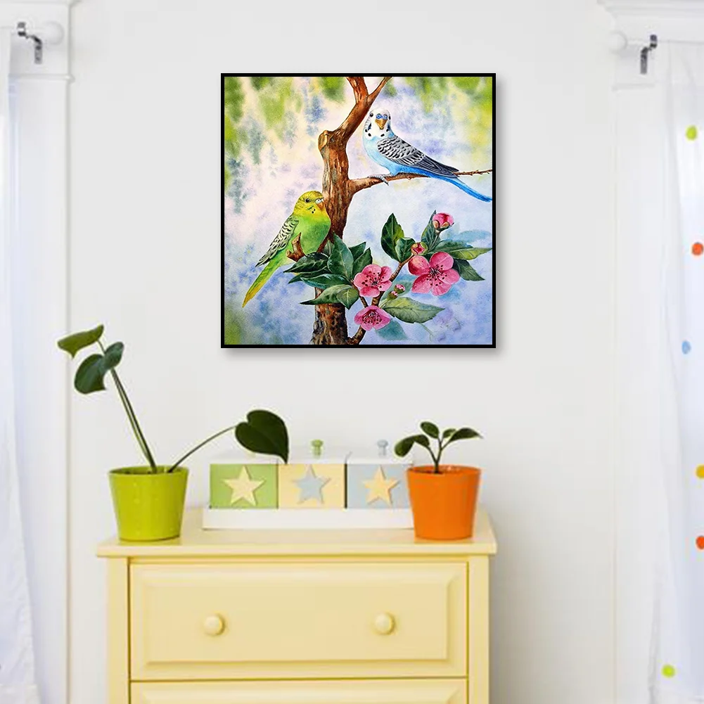 Diamond Painting - Full Round Drill - Birds(30*30cm)