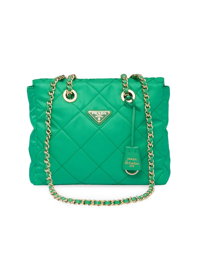 Prada Re-Nylon Tote Bag green