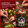 9pcs DIY Double-Sided Rhinestone Acrylic Diamond Painting Christmas Tree Pendant(Christmas)