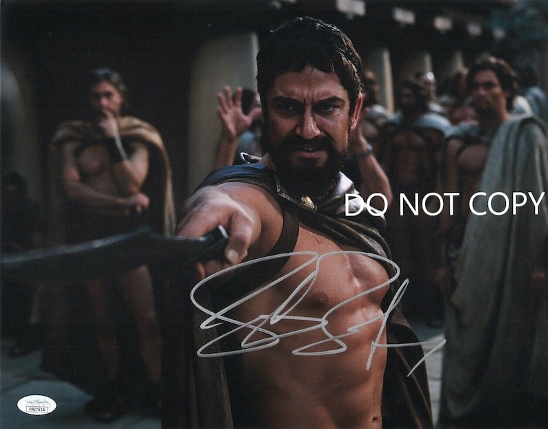 gerard butler leonidas 300 8 x10 20x25 cm Autographed Hand Signed Photo Poster painting