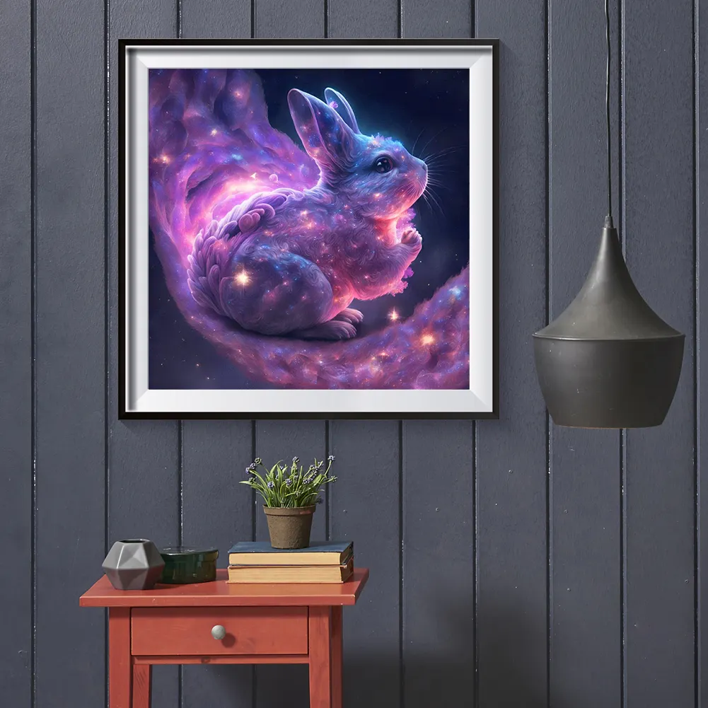 Full Round Diamond Painting 30*30cm - Praying Nebula Rabbit