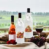 4 Pack DIY Rhinestone Drawstring Wine Gift Bags,  Diamond Painting Wine Decor Bag for Festival Gift Home Table Decor(Autumn Pumpkin)