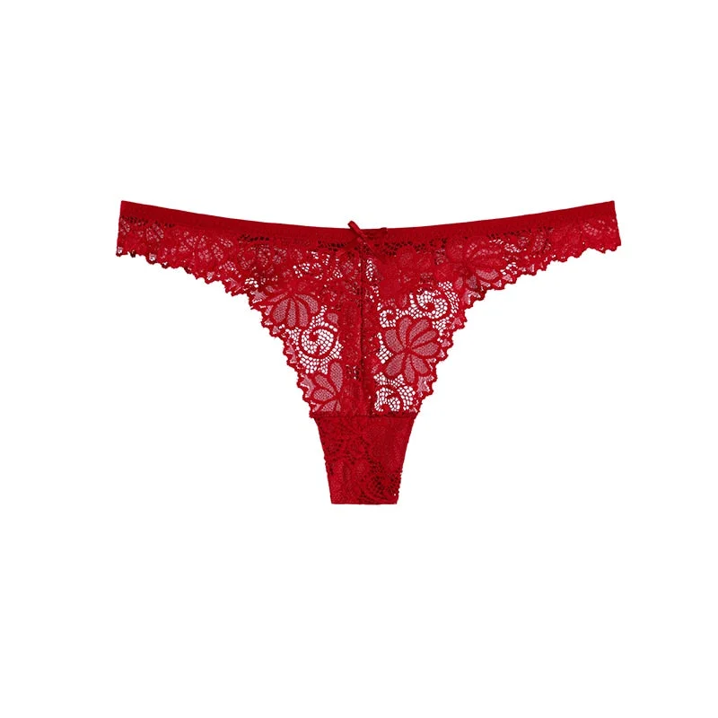 1 Pcs Underwears For Woman Sexy Lace Thongs Female Panties Good Quality Woman Underwear Panties G-string T-back 2021 BANNIROU
