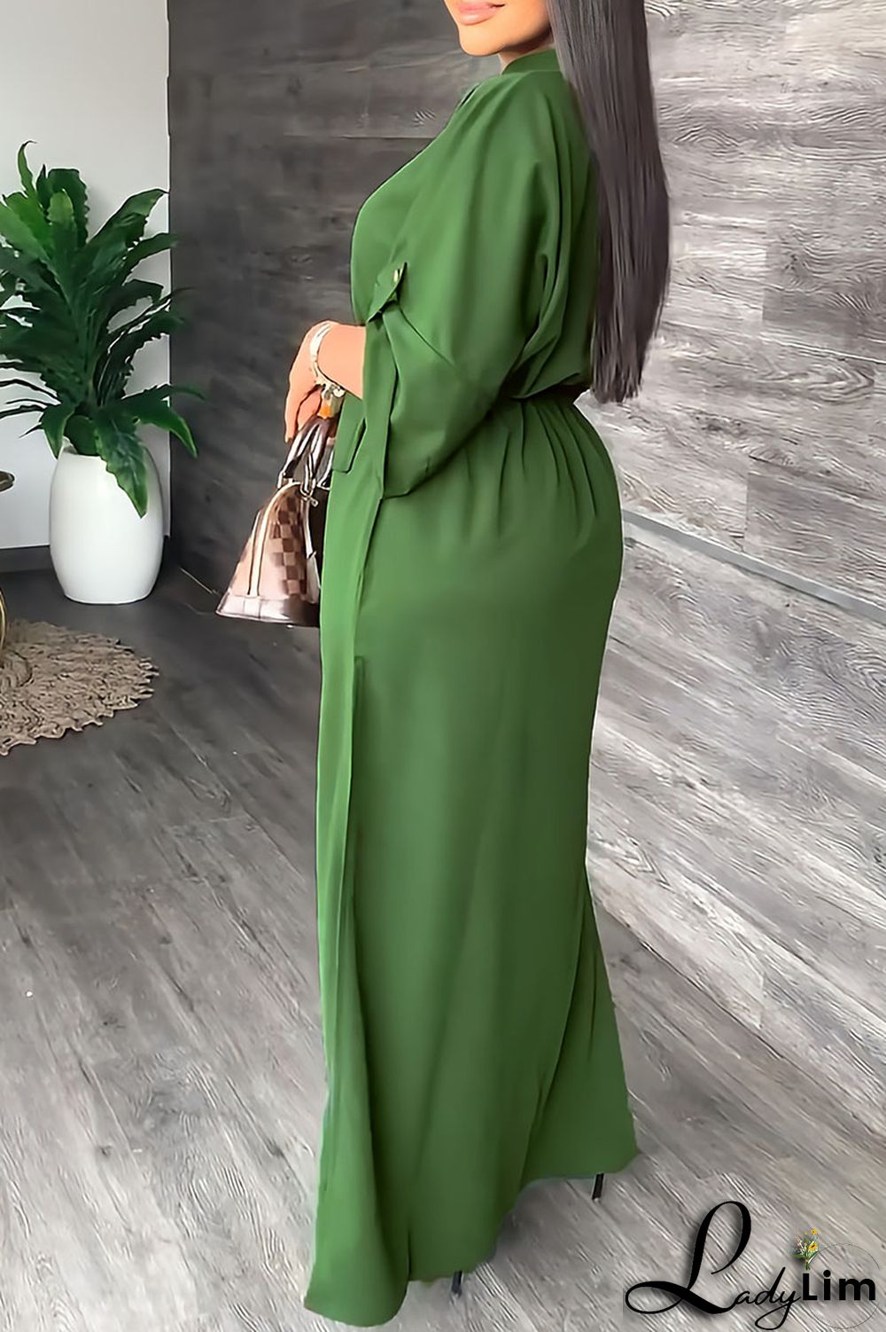 White Casual Solid Patchwork V Neck Straight Dresses