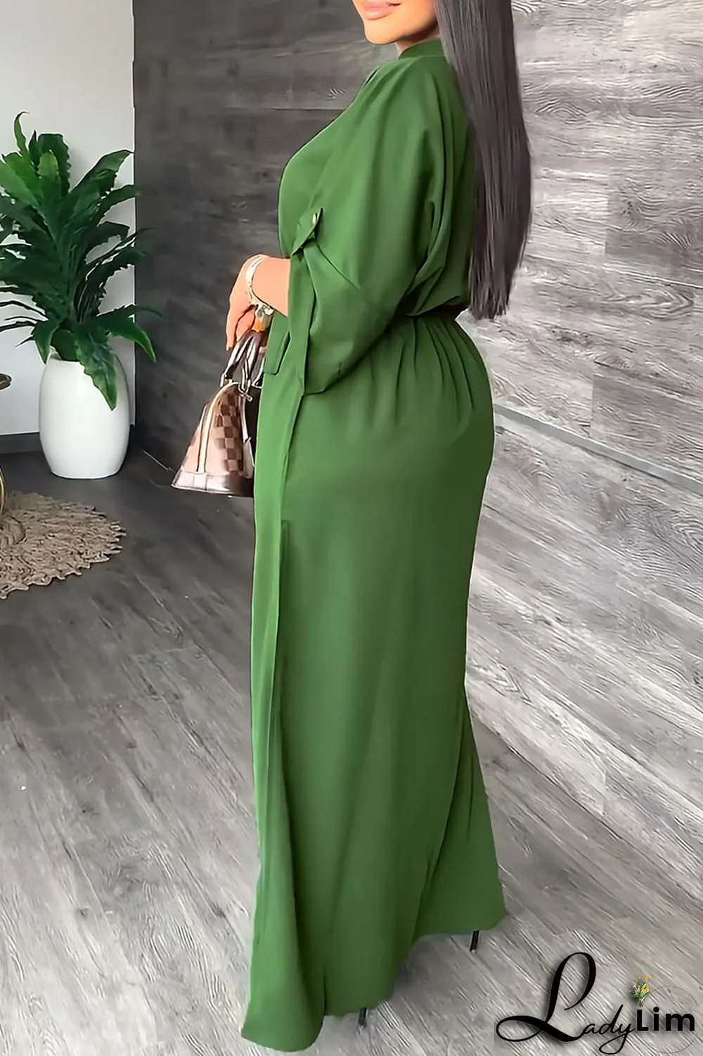 White Casual Solid Patchwork V Neck Straight Dresses