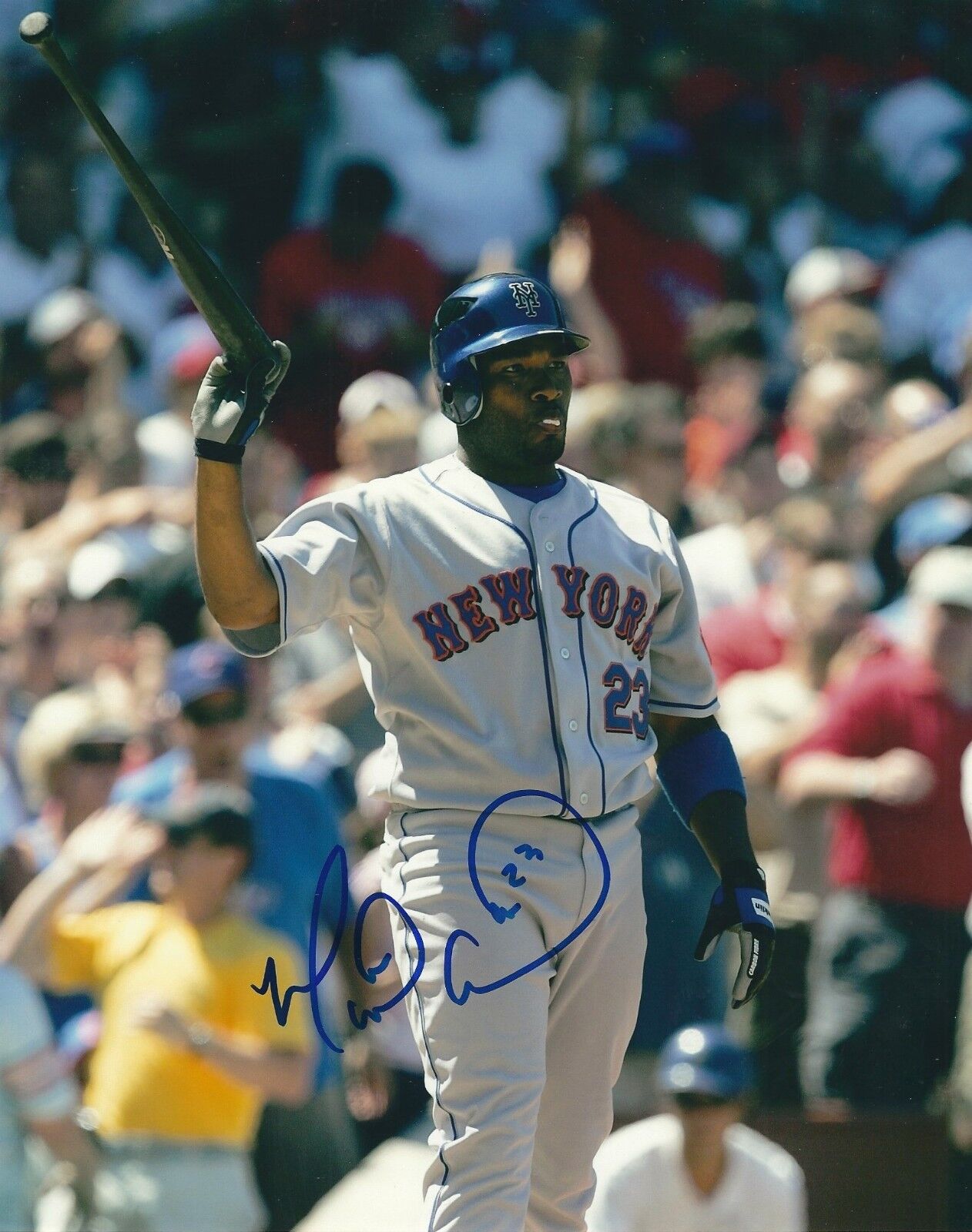 Autographed MARLON ANDERSON New York Mets 8x10 Photo Poster painting- COA