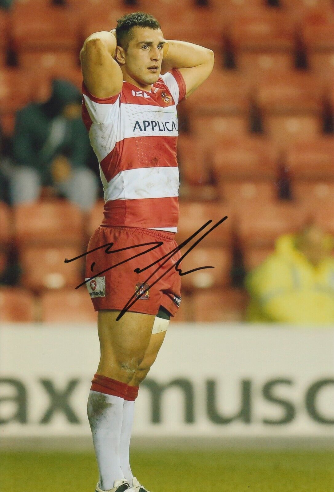 Ben Flower Hand Signed 12x8 Photo Poster painting - Wigan Warriors - Rugby League Autograph