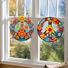 (US Local)3Pcs Flowers 5D DIY Diamond Painting Hanging Pendant Rhinestone Art Decorations