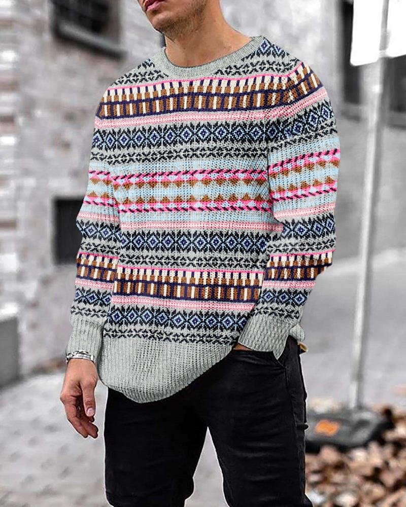 Men's Gray Casual Cardigan Sweater