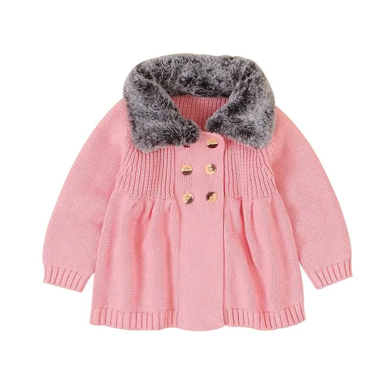 New 2020 Spring Autumn Baby Boys Girls Pure Color Knit Jacket + Hat Infant Kids Boy Girl Long Sleeve Cardigan Coat Clothing