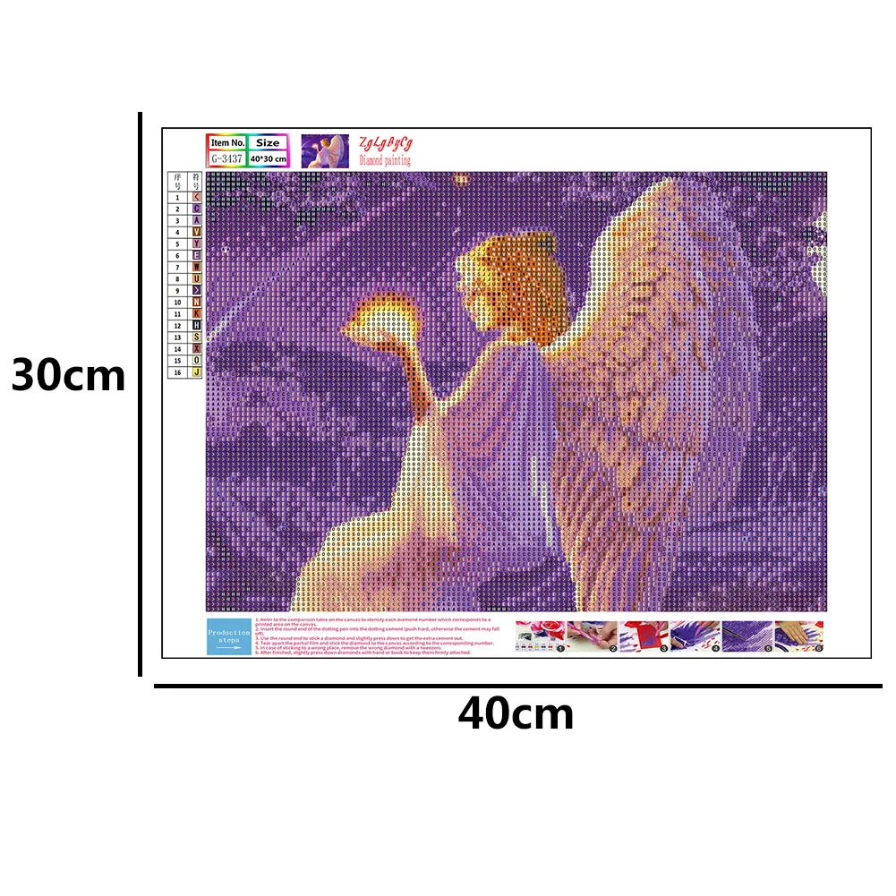 Full Round Diamond Painting 40*30cm - Angel