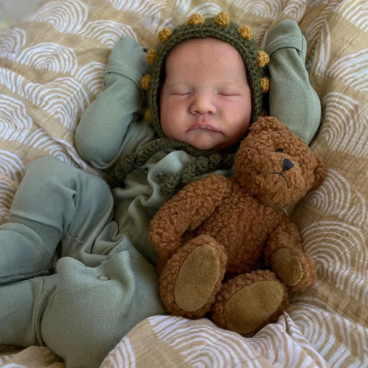  [New] 20" Reborn Newborn Lifelike Sleeping Baby Doll Boy Uburata with 🔊Heatbeat Coos and Breath💗 - Reborndollsshop®-Reborndollsshop®