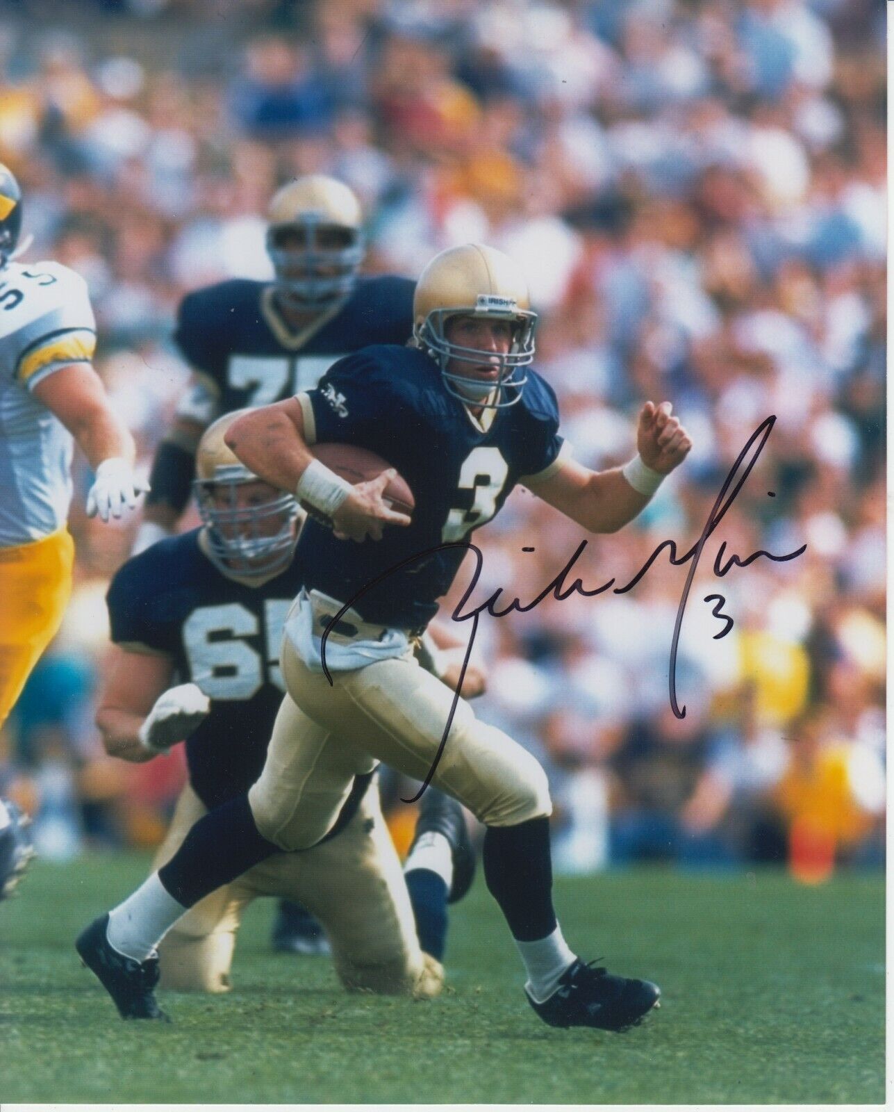 Rick Mirer 8X10 Signed w/ COA Notre Dame Fighting Irish #1