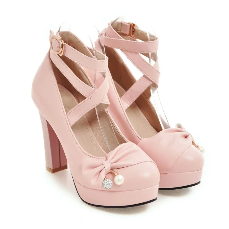 Cute Bow Black/Pink Shoes SP17341