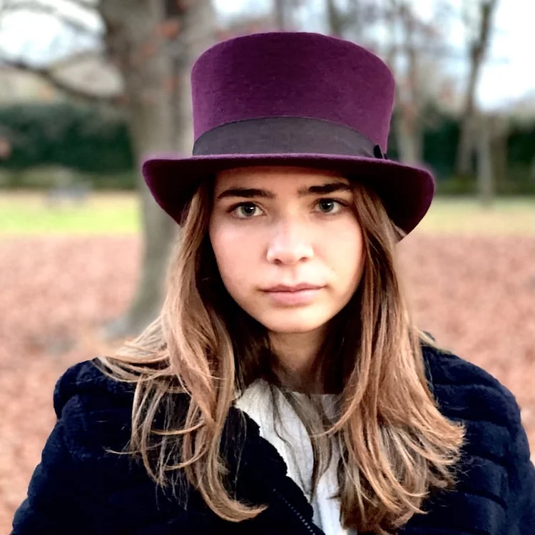 Purple felt top hat online