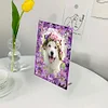 Special Shape Purple Lily Table Top Diamond Painting Frame Kits for Families