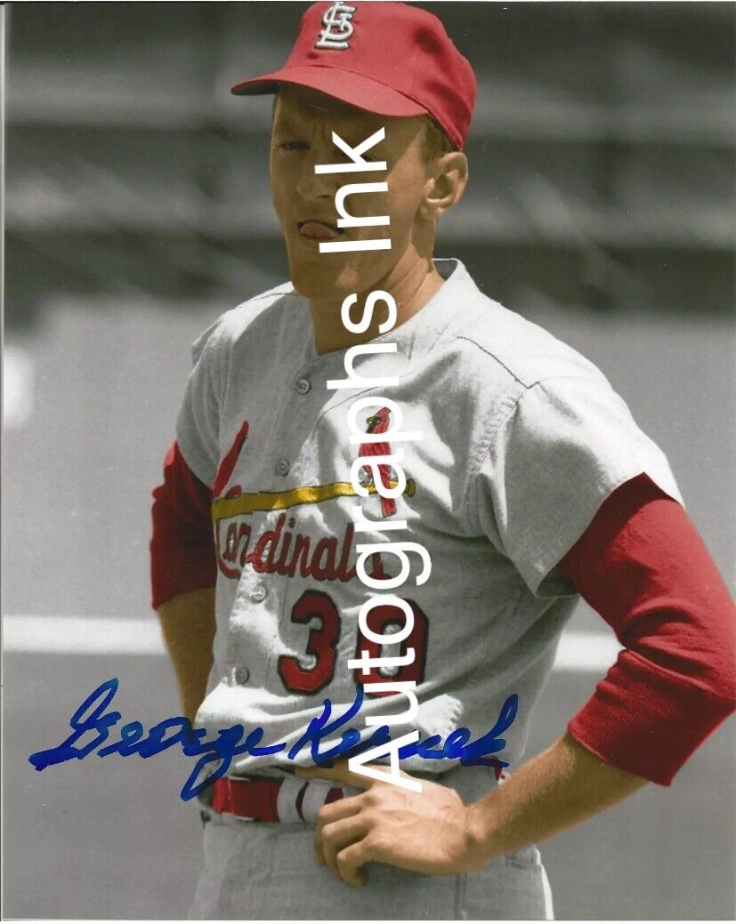 George Kernek Autographed 8x10 St Louis Cardinals  Shipping