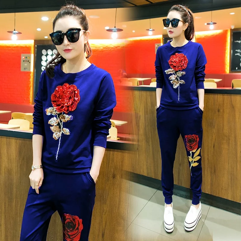 Brownm piece sets womens outfits korean two piece women top and pants fall 2022 fashion women clothing tracksuit long sleeve casual