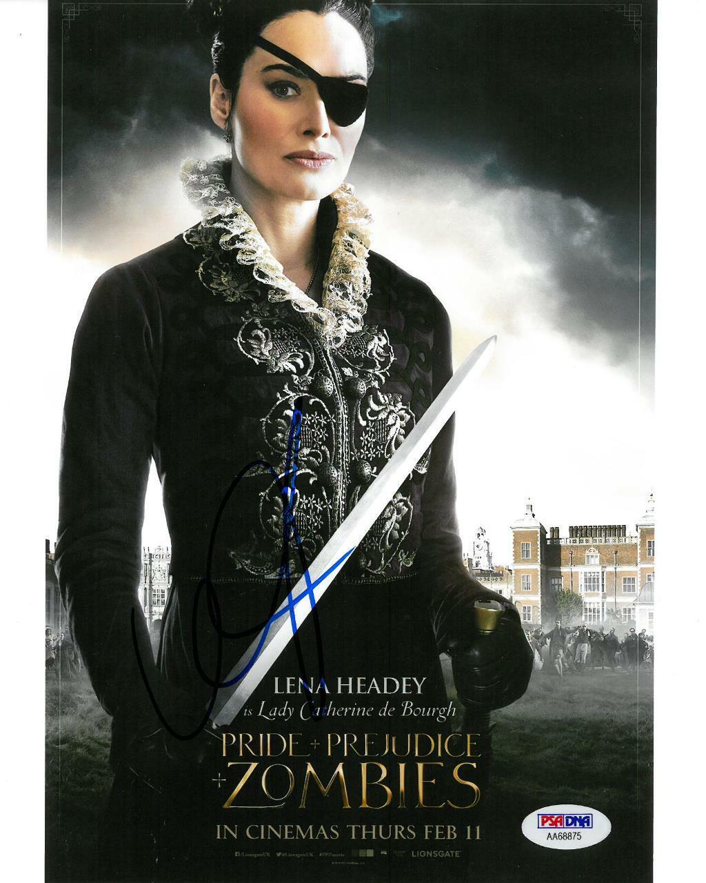 Lena Headey Signed Pride+Prejudice+Zombies Auto 8x10 Photo Poster painting PSA/DNA #AA68875