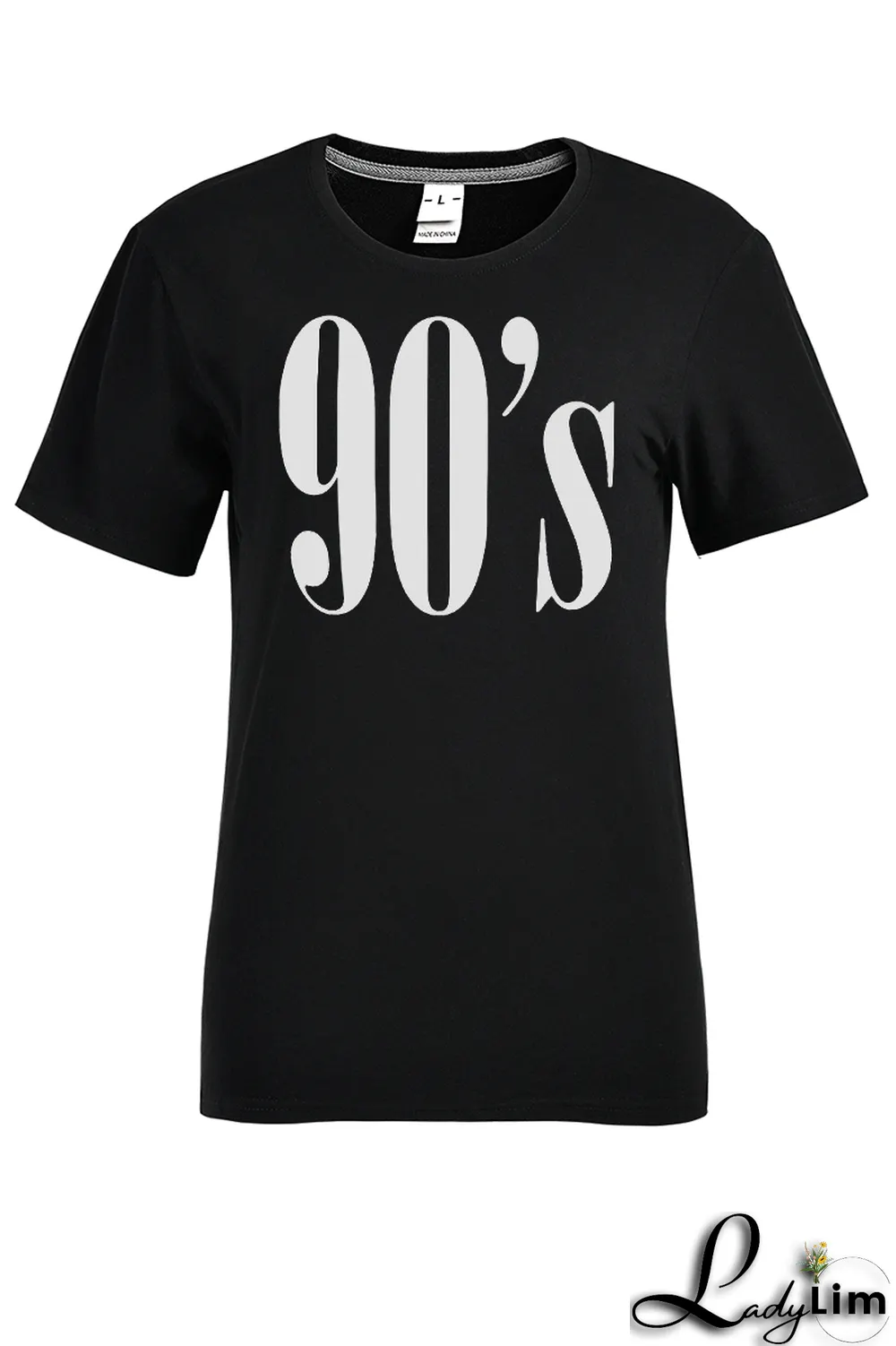 Black Casual Street Print Patchwork O Neck T-Shirts