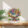 (US Local)Flower Double Sided Effect Table Top Diamond Painting Desktop Ornaments Kit (Pencil)