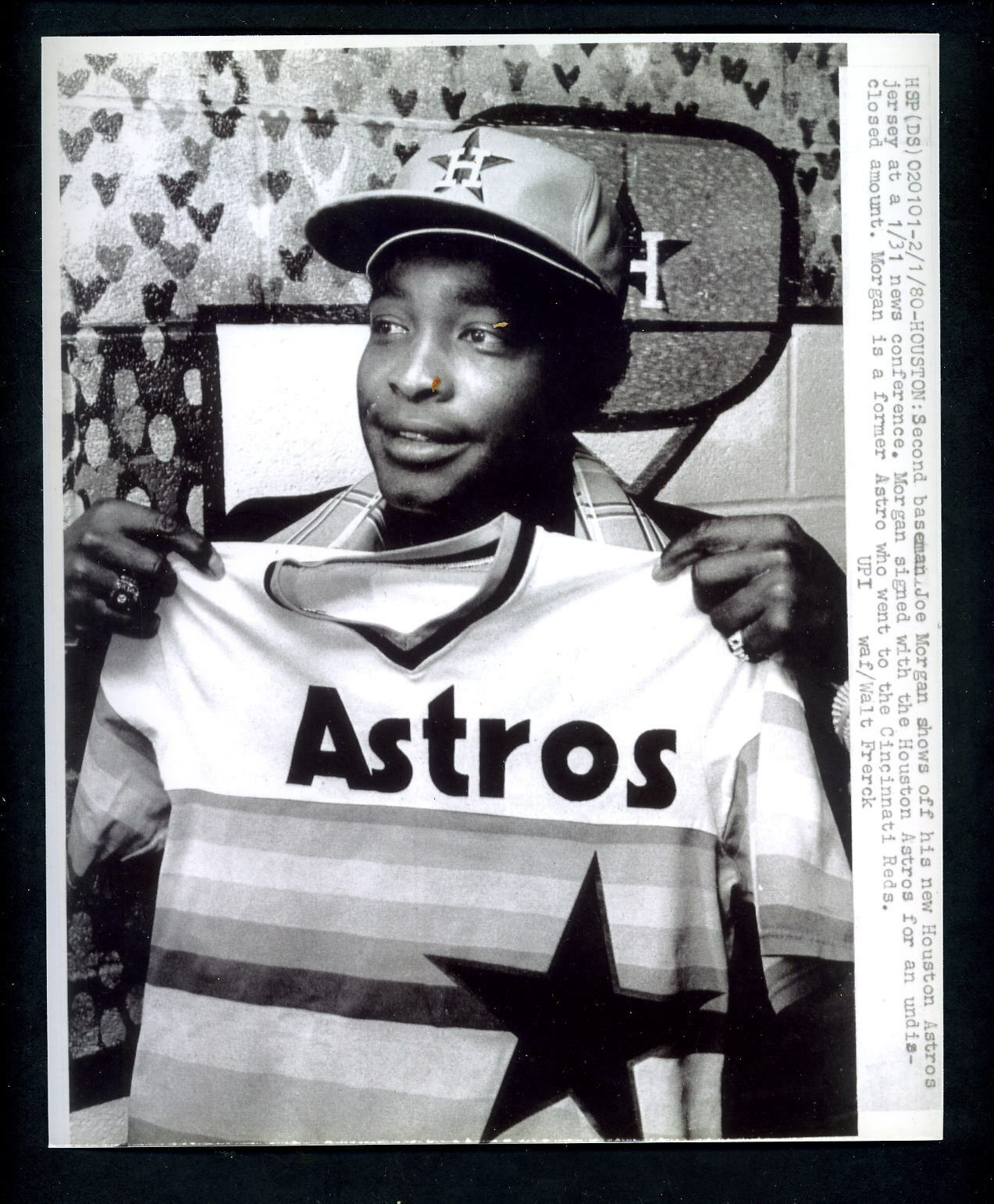 Joe Morgan returns to the Houston Astros Type IV 1980 Press Photo Poster painting