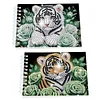 2 Pack Tiger DIY Diamond Art Spiral Notebook Kit 80 Pages No Lines