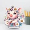 >SALE<Acrylic Daisy Pig Diamond Painting Desktop Ornaments for Bedroom Table Decor
