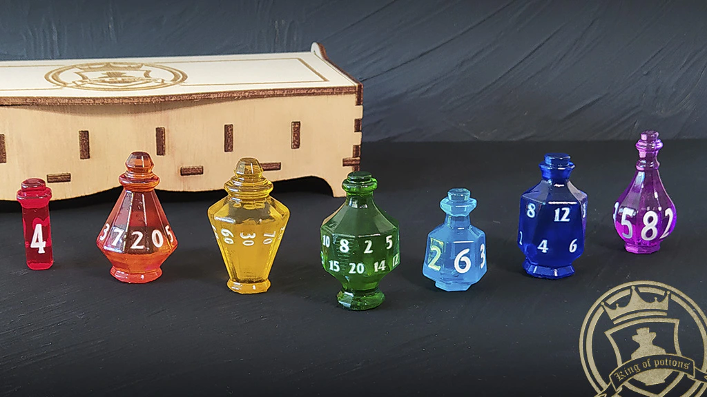King of Potions: D20 RPG Dungeons and Dragons Full Dice Set