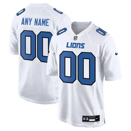Youth Detroit Lions Tundra White Fashion Game Custom Jersey