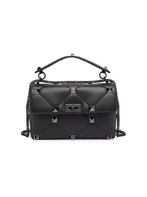Valentino Garavani Medium Roman Stud Quilted Leather Shoulder Bag