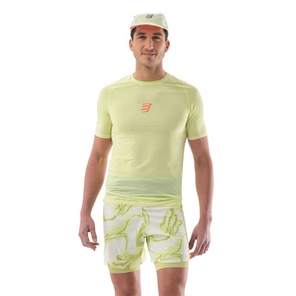 Men&rsquo;s Short Sleeve T-Shirt Compressport Trail Racing Ss Lemon