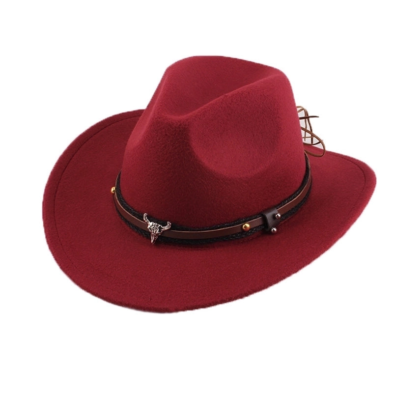 Spring And Summer Style Woolen Cloth Cowboy Hat Men And Women Couples Ethnic Style Roll-up Hat Sunshade Hat Jazz Hat