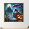 40x40cm Halloween Geist 5D DIY Vollbohrer Runde Diamond Malerei Kit Wohnkultur