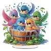 Happy Bird Diamond Dot Painting Ornament DIY Double Sided Acrylic Stand