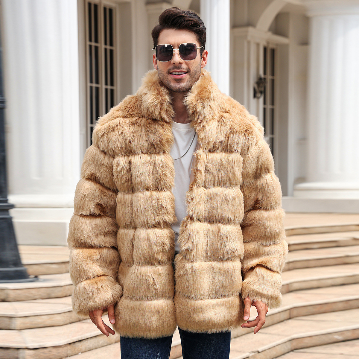 Men's Fur Plush Coat