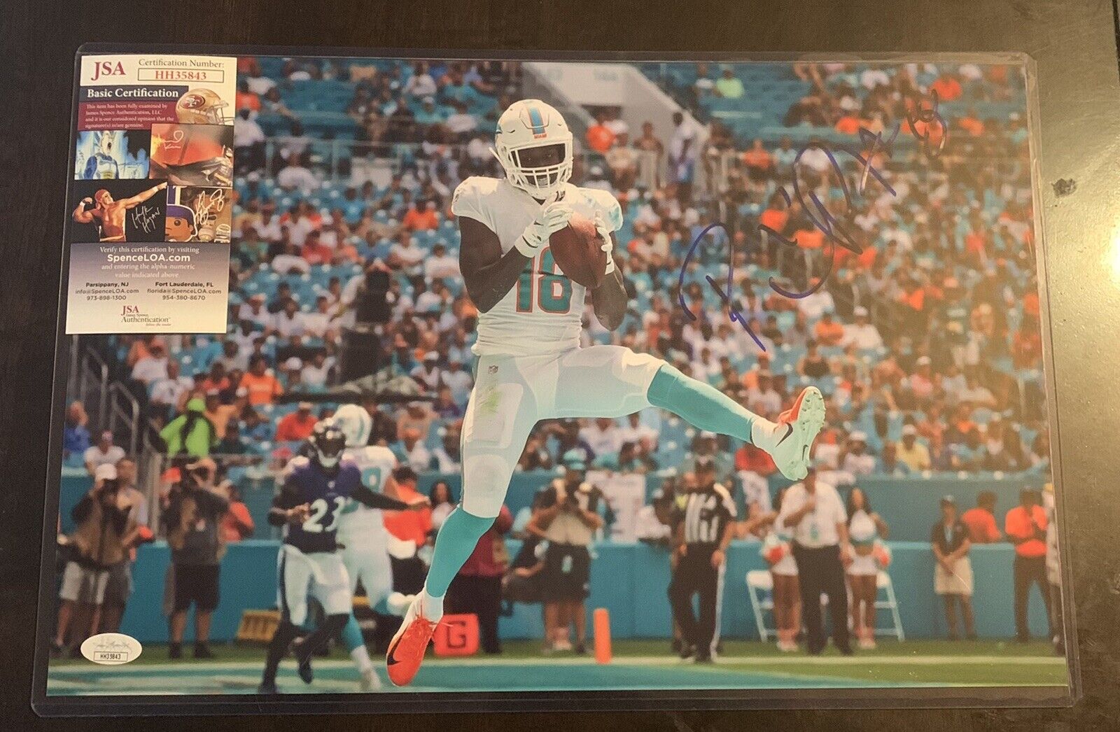 PRESTON WILLIAMS 11x17 Signed Photo Poster painting DOLPHINS FOOTBALL JSA/COA HH35843